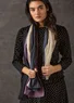 Cotton/silk shawl (grey One Size)