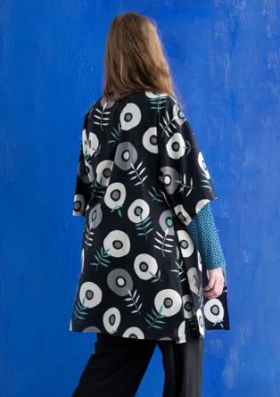Kimono „Julie“ aus Öko-Baumwolle - schwarz