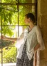 “Lily” woven organic cotton tunic (feather L)