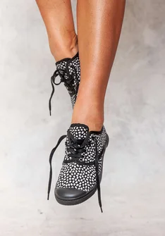Stoffsneakers „Tilde“ aus Baumwollgewebe - schwarz