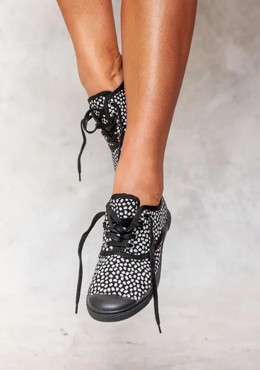 “Tilde” cotton canvas sneakers - black