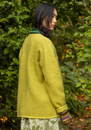 Wool/organic cotton wrap cardigan - 