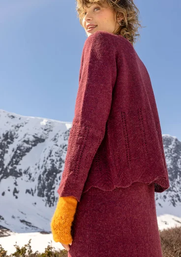 Handstulpen „Forgetmenot“ aus Alpakawollgemisch - clementine