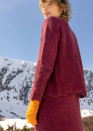 Handstulpen „Forgetmenot“ aus Alpakawollgemisch - clementine