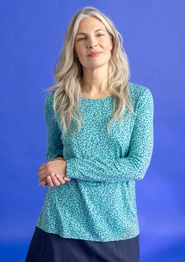 Top en jersey « Helga » en lyocell/élasthanne - jade/motif