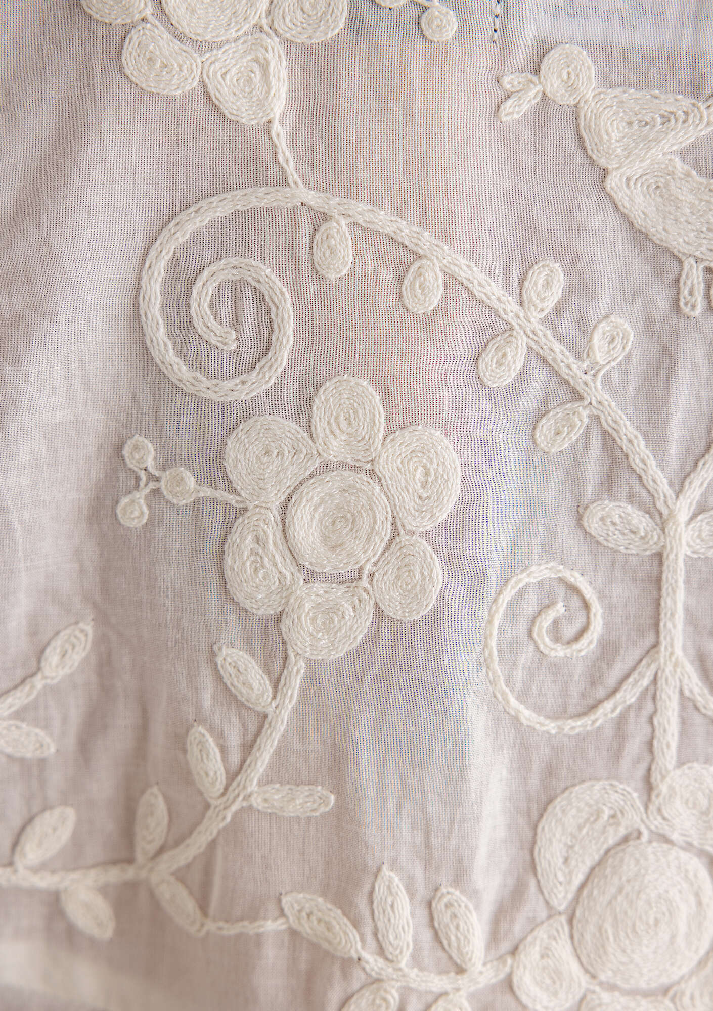 “Tissu” organic cotton sleeveless blouse ecru