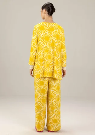 “Taiyoko” lyocell/elastane jersey trousers - laburnum
