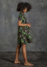 “Midsommernatt” organic cotton jersey dress - black