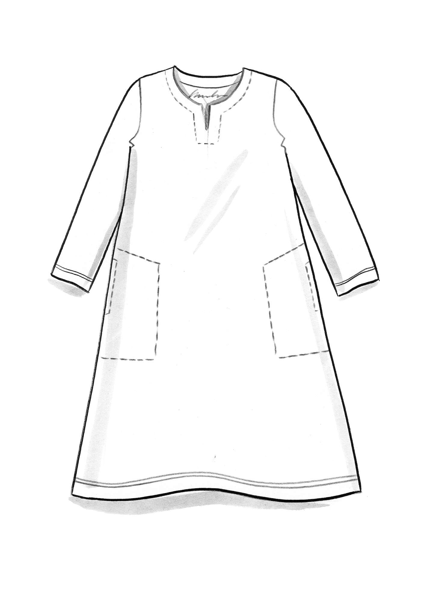 Tricot jurk  Belle  van biologisch katoen/elastaan petrol