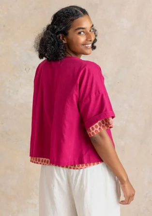 Geweven blouse "Vendela" van biologisch katoen - cyclaam