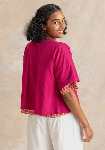 Geweven blouse "Vendela" van biologisch katoen - cyclaam