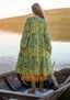 “Ottilia” knit coat in wool and organic/recycled cotton apple green thumbnail