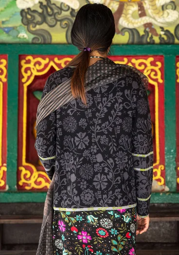 Vest "Jurta" van wol/lyocell - zwart