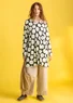 Tricot tuniek "Oriana" van biologisch katoen/modal (zwart/dessin XL)