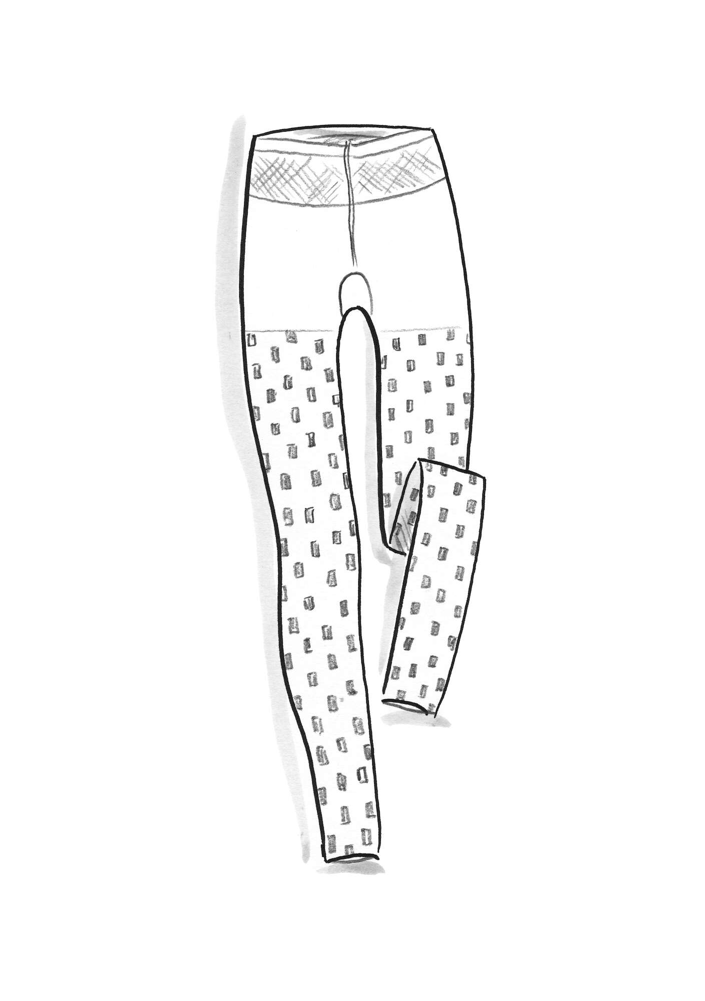 “Tilde” jacquard-patterned leggings in recycled nylon