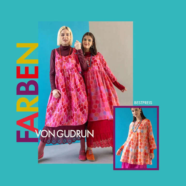 Drei Frauen in Tanzstellung in Modestücken aus Gudrun Sjödéns Paris-Kollektion.