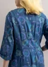 Woven dress "Cleo" in organic cotton (indigo blue M)