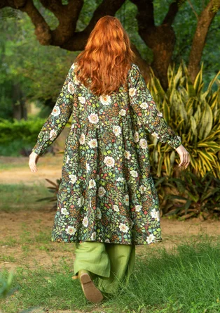 Robe "Primavera" en tissu de lin/modal - noir