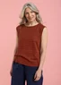 Linen knit tank top (rust XL)