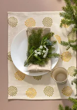 “Taiga” organic cotton placemat - light ochre