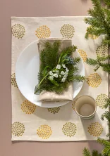 “Taiga” organic cotton placemat - light ochre