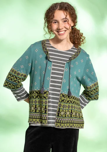 “Noon” wool/lyocell cardigan - artemisia
