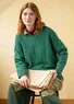 “Vega” lambswool sweater (light bottle green/neps M)