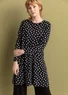 Tunique "Juliet" en jersey de coton biologique/modal (noir/motif S)