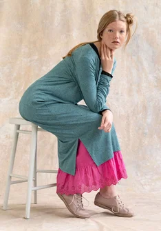 Robe "Ada" en jersey de lyocell/élasthanne - vert lagon/motif