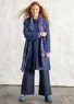 Langstrickjacke aus gefilzter Bio-Wolle (dunkelindigot-melange S)