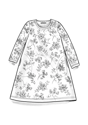 Velours jurk "Paraguay" van biologisch katoen/gerecycled polyester - zwart
