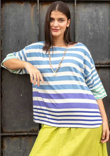 Top "Kochi" en coton biologique/modal - bleu océan