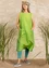 Woven linen dress (pea green S)