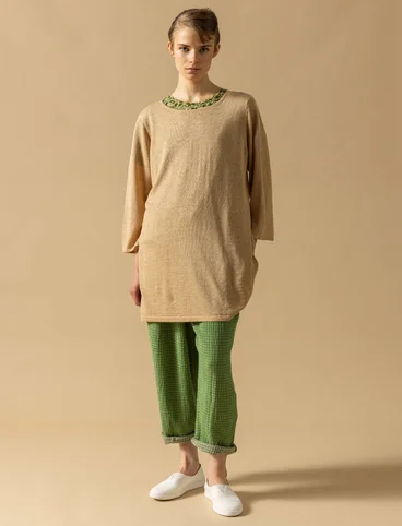 Knit tunic in linen/recycled linen - havre