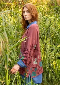 Pull "Mockingbird" en coton biologique/recyclé - rouge sourd