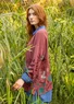 Pull "Mockingbird" en coton biologique/recyclé (rouge sourd S)