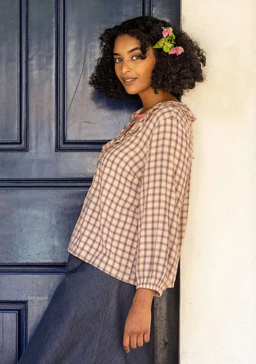 Webbluse „Juliette“ aus Viskose - hellpfirsich