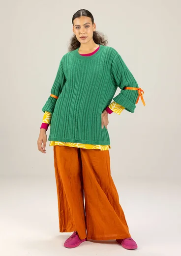 Pull "Midori" en coton biologique - émeraude foncé