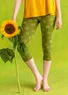 Caprileggingsit ”Ester” ekopuuvillaa/elastaania (koivunlehti/kuviollinen S)