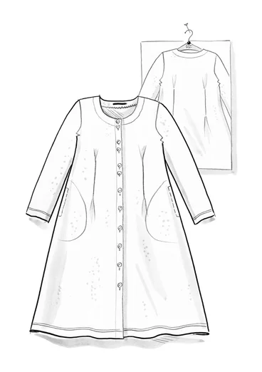 “Nootka” organic cotton/recycled polyester velour dress - black