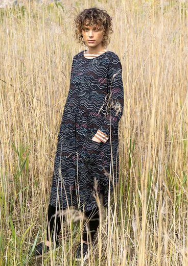 Robe "Dorinda" en jersey de coton biologique/modal - noir