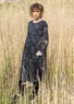 “Dorinda” jersey dress in organic cotton/modal (black XL)