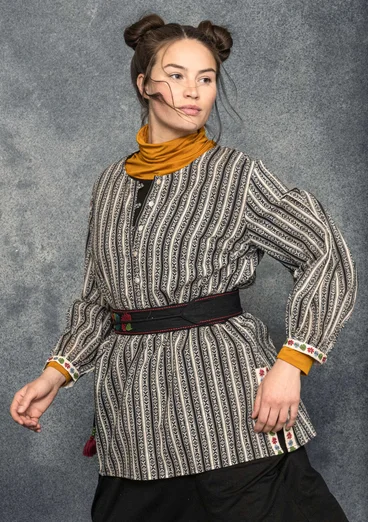 Bluse „Brita“ aus Öko-Baumwolle - schwarz