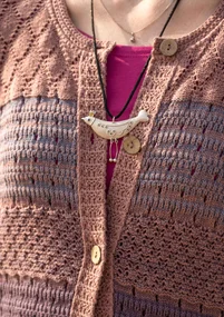 “Chloe” recycled cotton coatigan - old rose