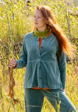 Gilet uni en velours de coton biologique/polyester recyclé - arbre à thé