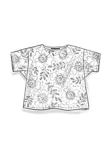 Bluse «Transparens» i økobomull/silke - turkos