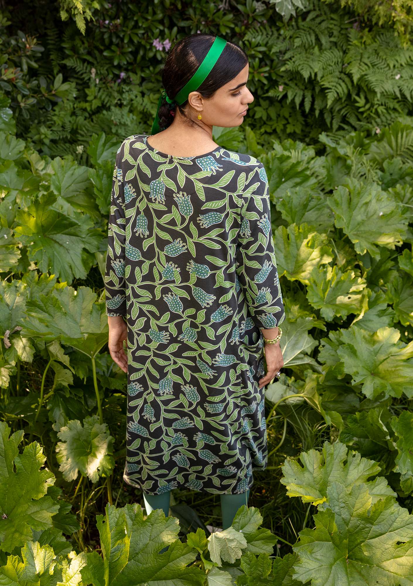Robe  Azilal  en jersey de coton biologique/modal vert de vérone thumbnail