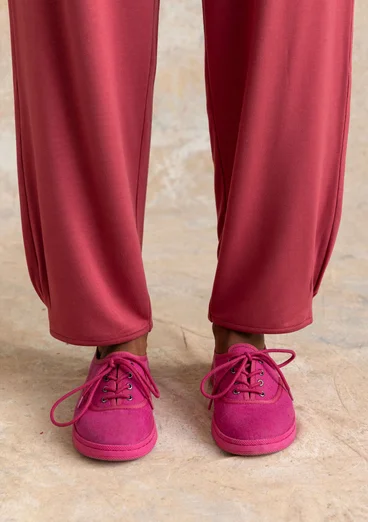 “Bianca” organic cotton canvas flats - light cyclamen