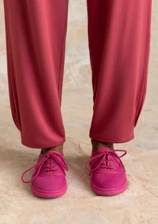 “Bianca” organic cotton canvas flats - light cyclamen