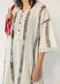 Kaftan "Ghana" i ekologisk bomull (vanilj S)